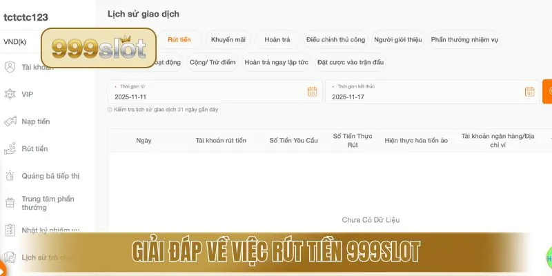 Giải đáp về việc rút tiền 999Slot